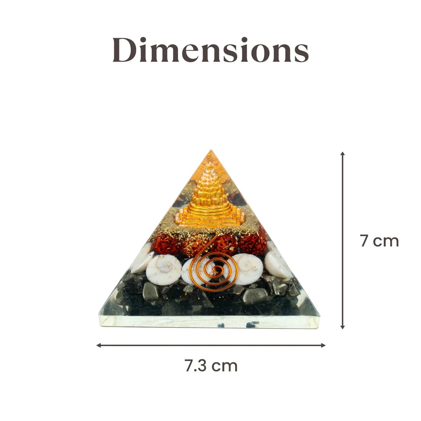 Lakshmi Yantra Pyramid With Free Raw Pyrite stone