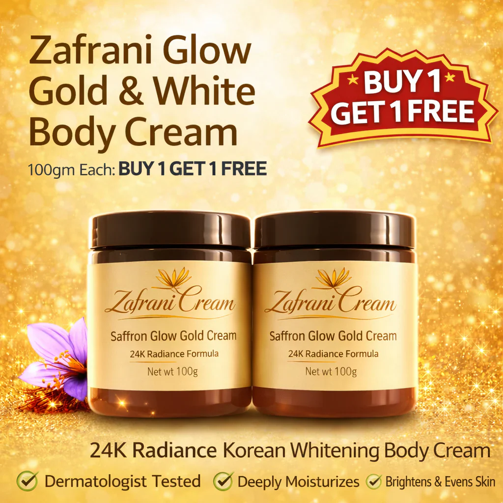 ZAFRANI GLOW GOLD & WHITE BODY CREAM (BUY 1 GET 1 FREE)